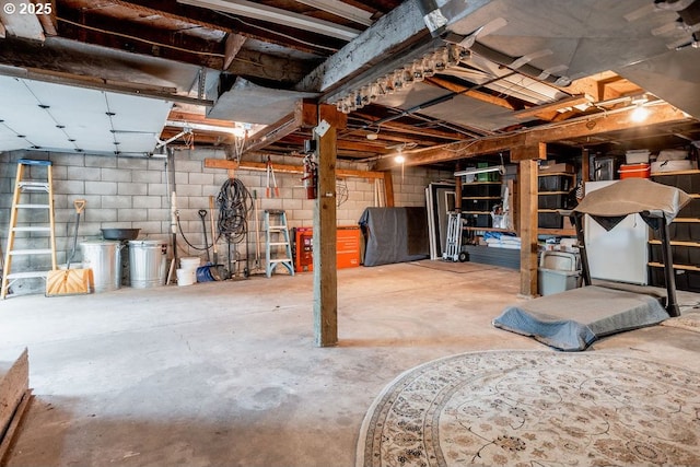 301 W Walnut St, Winlock, WA 98596 - unfinished basement featuring concrete block wall