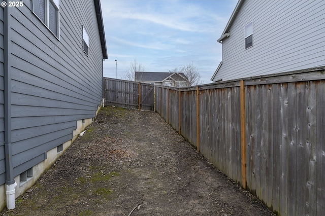 view of fenced backyard