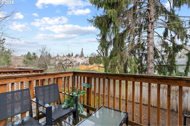 view of wooden deck