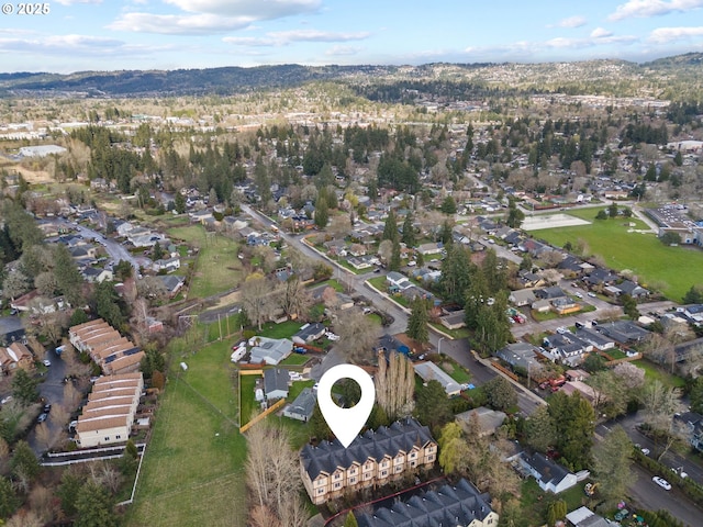 bird's eye view with a residential view