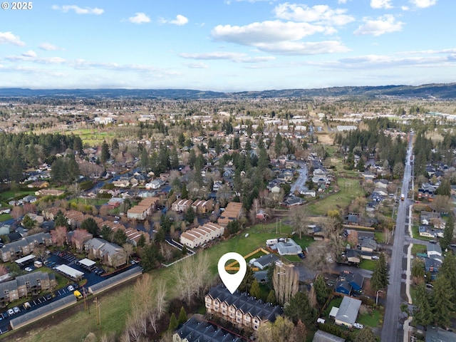 bird's eye view with a residential view