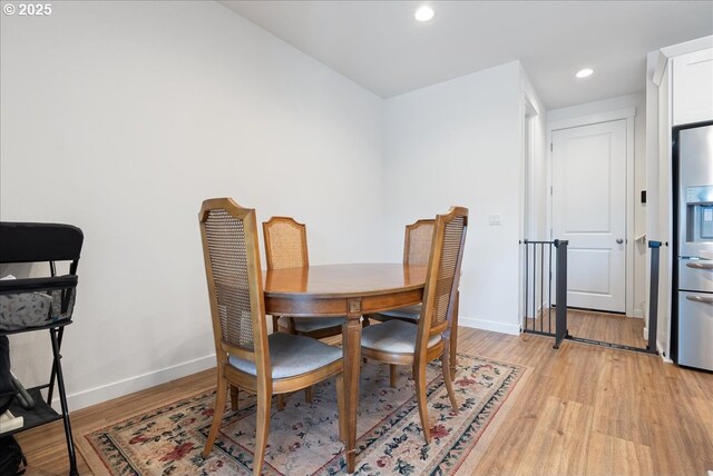 16615 SE Sunshower Pl, Happy Valley, OR 97086 - dining room featuring light wood-style flooring, baseboards, and recessed lighting