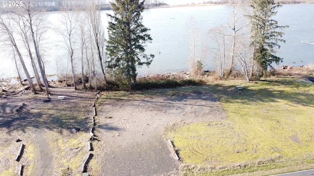 view of street featuring a water view