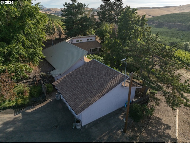 bird's eye view with a rural view