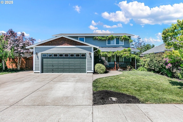 1062 Applegate Pl, Harrisburg, OR 97446 - traditional-style house featuring driveway, a garage, and a porch