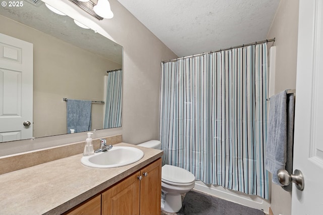 1062 Applegate Pl, Harrisburg, OR 97446 - full bath featuring toilet, vanity, and a textured ceiling