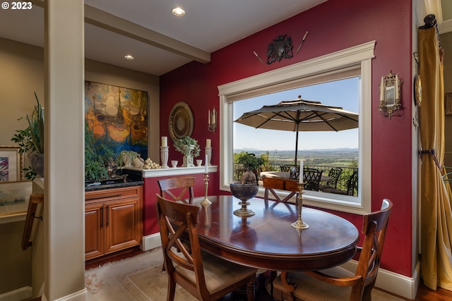 view of dining space