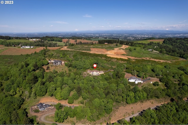 aerial view with a rural view