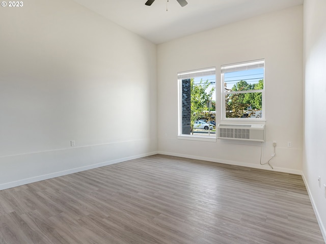 4738 SE Belmont St, Portland, OR 97215 - spare room featuring ceiling fan and light hardwood / wood-style flooring
