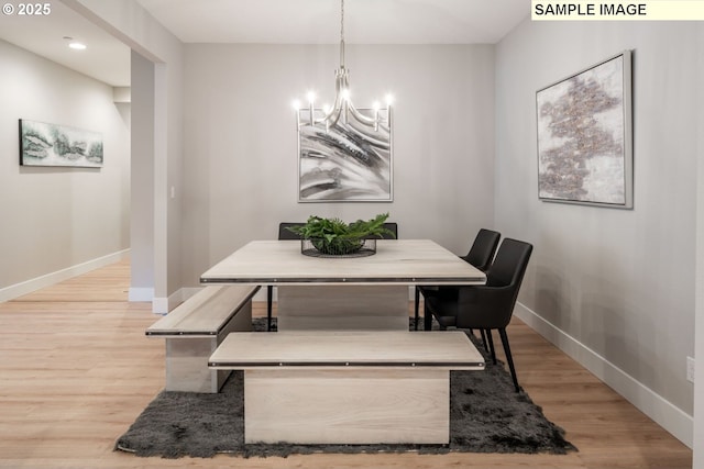 1103 S Mountain Pl, Ridgefield, WA 98642 - dining room with a chandelier, light wood-style floors, and recessed lighting