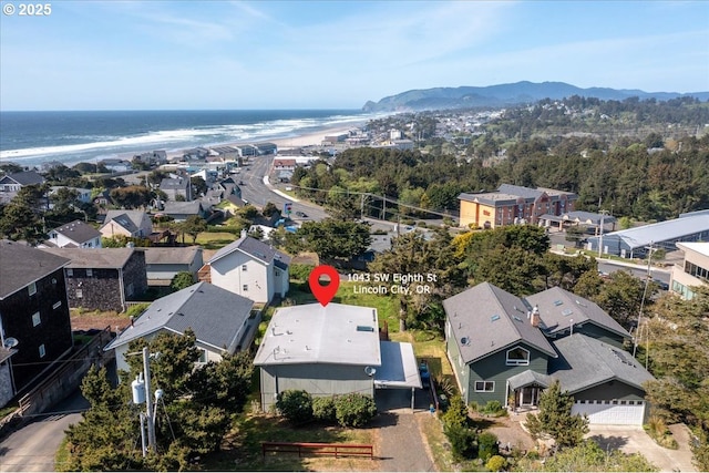 drone / aerial view of a nearby body of water
