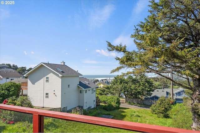 view of property exterior with fence