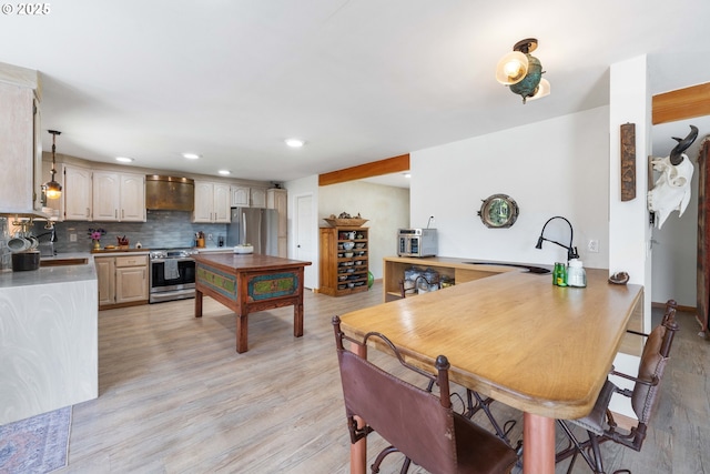 53310 Morrison Rd, Bandon, OR 97411 - dining area with light wood finished floors and recessed lighting