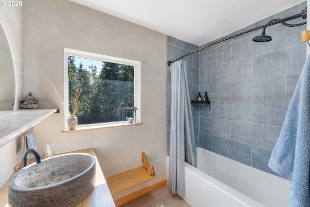 53310 Morrison Rd, Bandon, OR 97411 - full bathroom with a sink and shower / tub combo