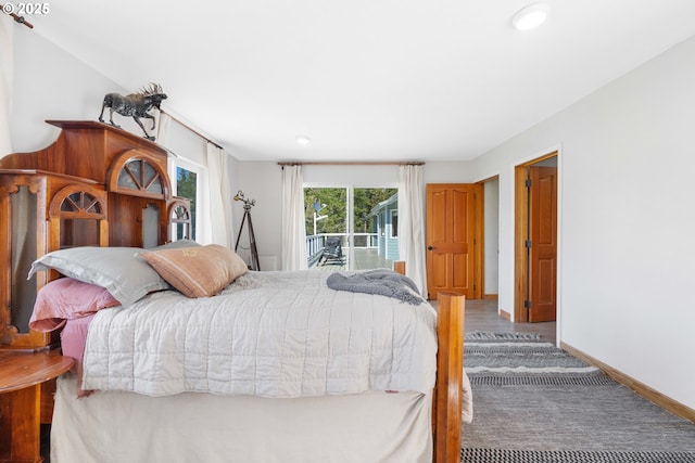 53310 Morrison Rd, Bandon, OR 97411 - bedroom featuring access to exterior and recessed lighting