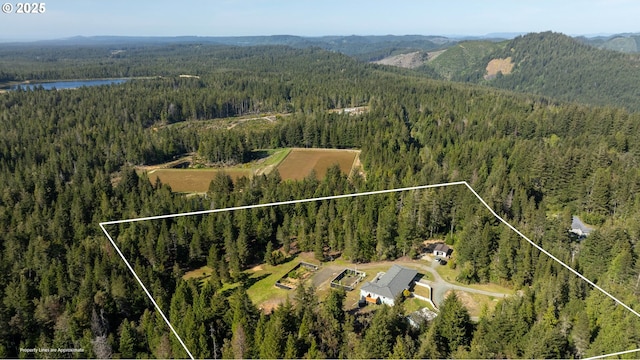 53310 Morrison Rd, Bandon, OR 97411 - view of property location with property parcel outlined and a water and mountain view