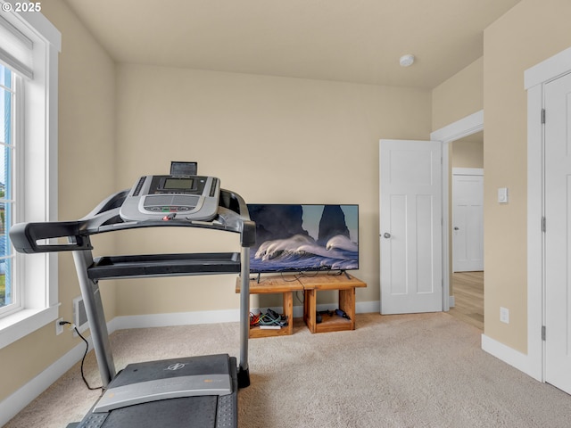 293 W Kershul Cir, Gearhart, OR 97138 - workout area with carpet and baseboards