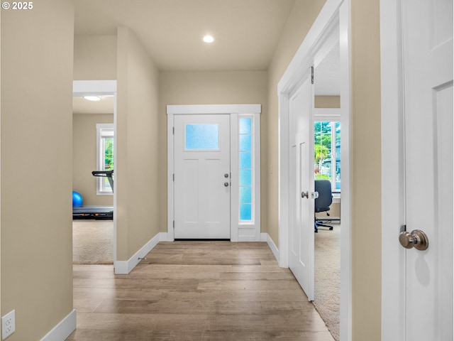 293 W Kershul Cir, Gearhart, OR 97138 - entryway featuring wood finished floors and recessed lighting