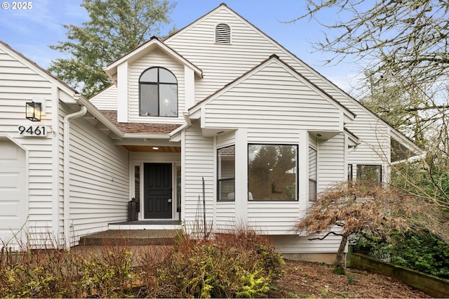 view of front of house with an attached garage