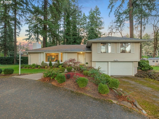 view of front of home featuring a garage