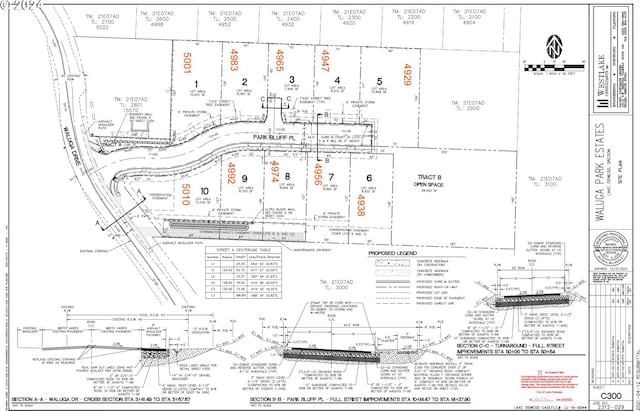 5010 Park Bluff Pl, Lake Oswego, OR 97035 - map of parcels