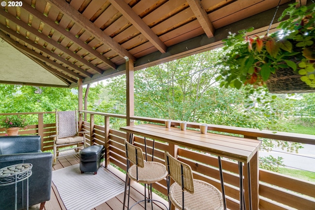 view of wooden terrace