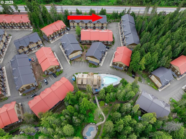87916 E Alpenglow Ln, Government Camp, OR 97028 - drone / aerial view of a pool