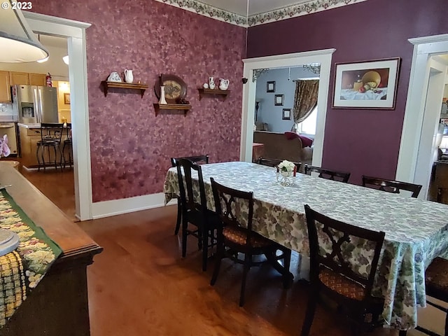 206 NE Front St, Prairie City, OR 97869 - dining room with dark hardwood / wood-style flooring