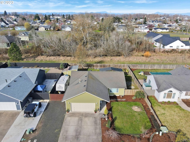 birds eye view of property featuring a residential view
