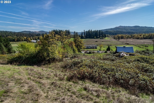 property view of mountains featuring a rural view