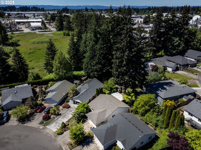 aerial view with a residential view