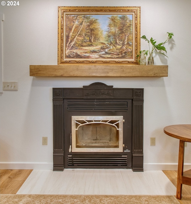 interior details with hardwood / wood-style flooring