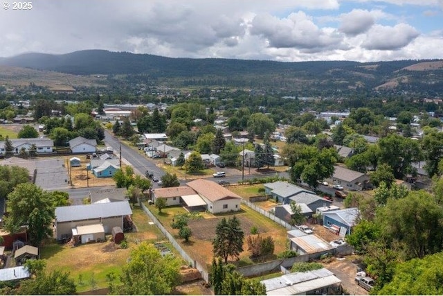 2107 Cove Ave, La Grande, OR 97850 - aerial perspective of suburban area with a mountain backdrop
