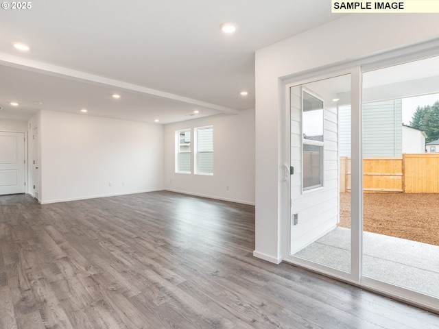 5506 NE 66th Pl, Vancouver, WA 98661 - spare room with wood finished floors and recessed lighting