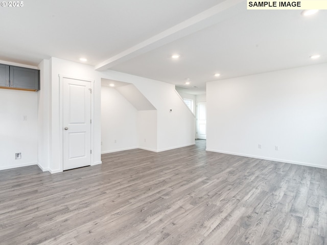 5506 NE 66th Pl, Vancouver, WA 98661 - bonus room with baseboards, recessed lighting, and light wood-type flooring