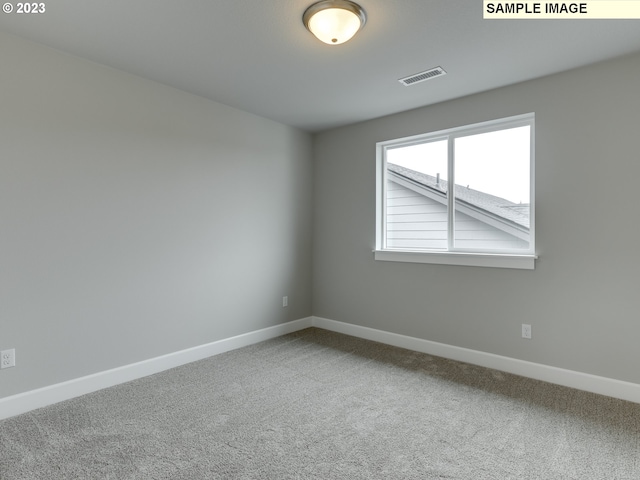 view of carpeted spare room