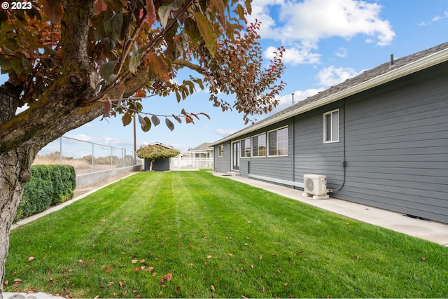 view of yard featuring ac unit