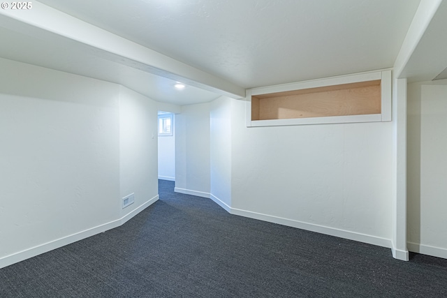 2604 15th St, Baker City, OR 97814 - below grade area with dark carpet and baseboards