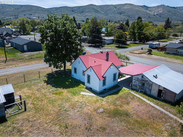 2604 15th St, Baker City, OR 97814 - aerial view of property and surrounding area featuring a mountain backdrop