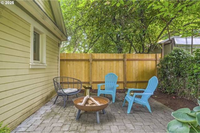 2147 NE 14th Ave, Portland, OR 97212 - view of patio / terrace featuring a fire pit