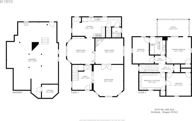 2147 NE 14th Ave, Portland, OR 97212 - floor plan / room layout