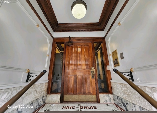 stairway with ornamental molding