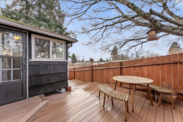 view of wooden deck