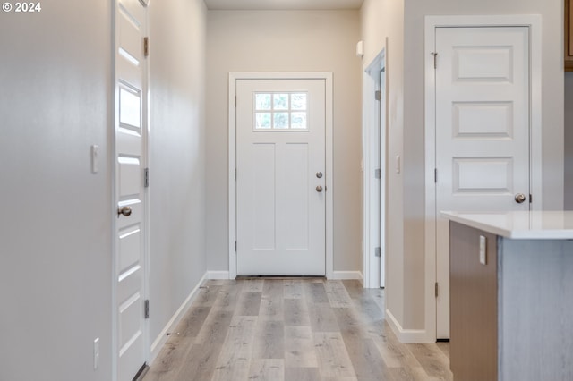 entryway featuring light hardwood / wood-style floors