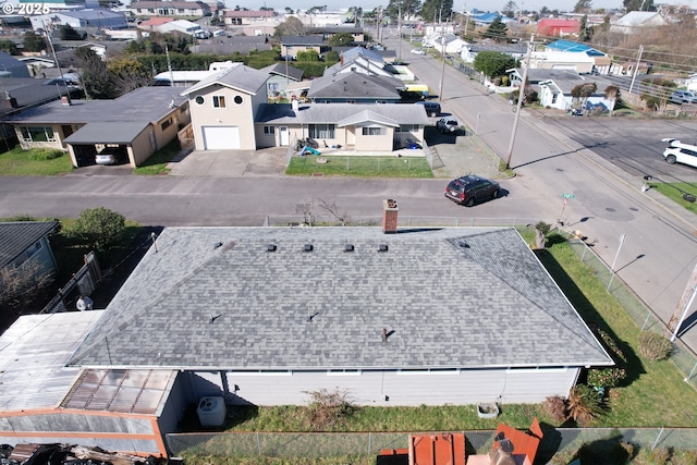 aerial view featuring a residential view