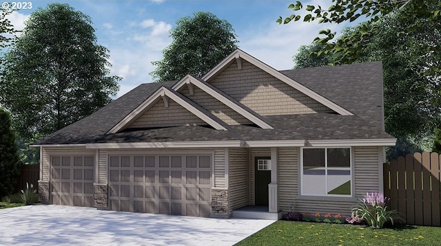 craftsman-style home featuring a garage