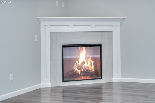 interior details with hardwood / wood-style flooring