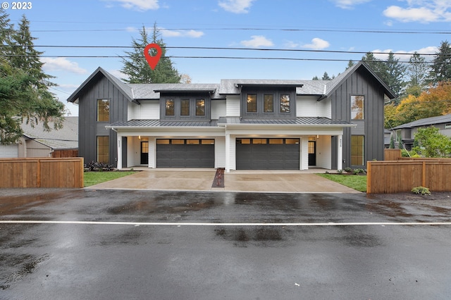 view of front of house featuring a garage