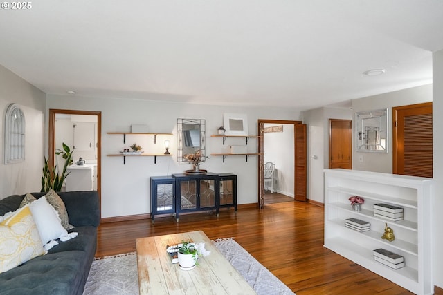 living room featuring hardwood / wood-style floors