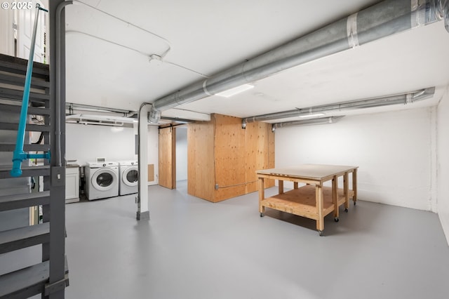 420 S State St, Lake Oswego, OR 97034 - finished basement featuring washer and clothes dryer